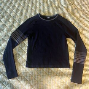 JoyLab Black and Grey Long sleeve Crew